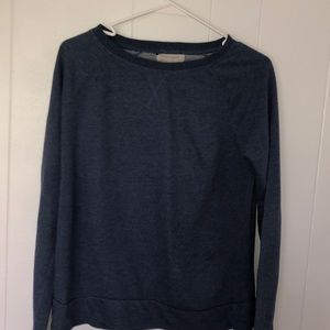 Long sleeved dark blue shirt